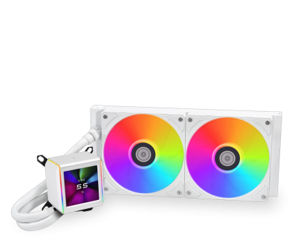 Chłodzenie wodne Lian Li Galahad II LCD 280 ARGB White 2x140mm